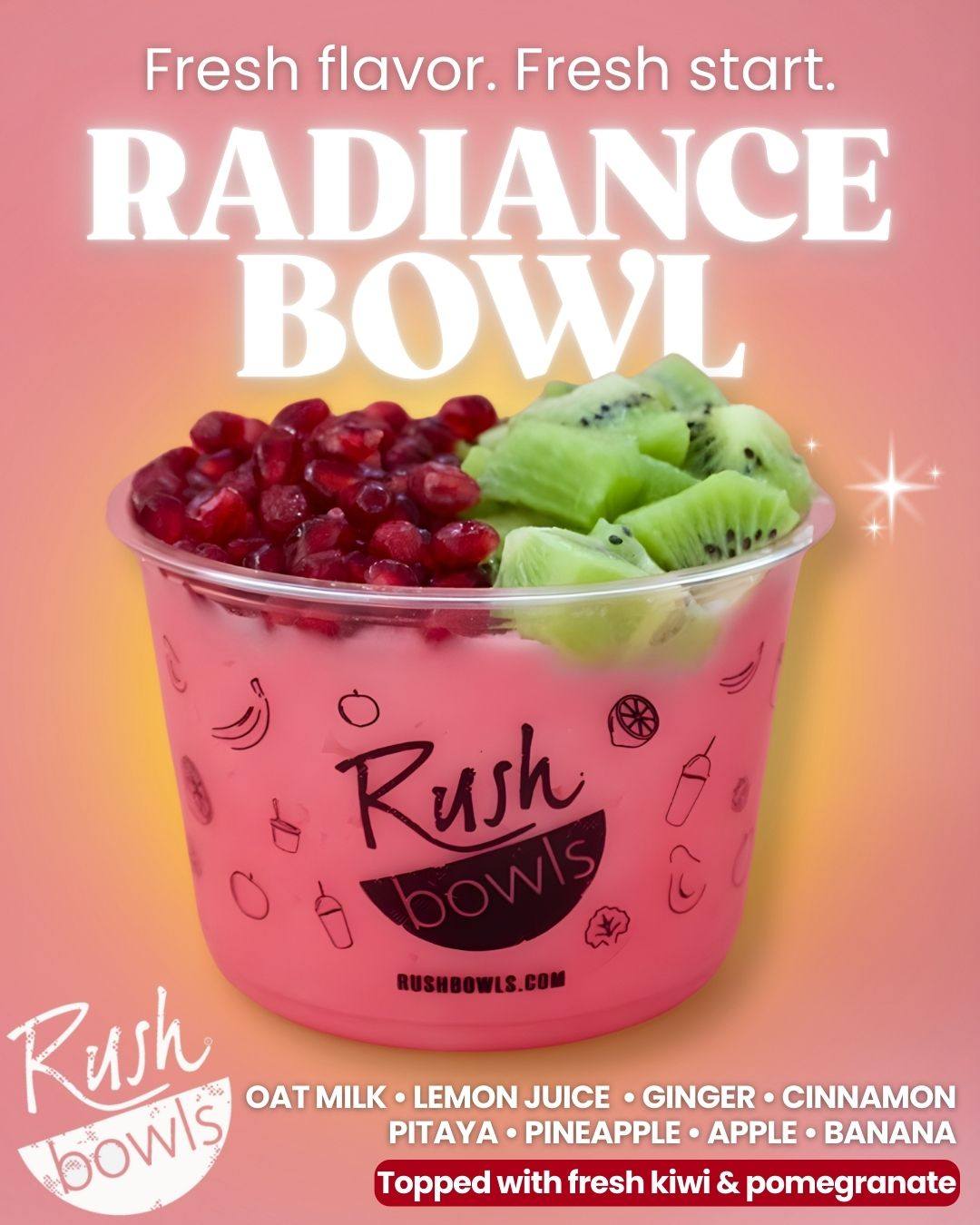Meet the Radiance Bowl ✨
Packed with bright, refreshing ingredients and made to fuel your 2026 goals.
Available starting tomorrow January 1st for a limited time only!

