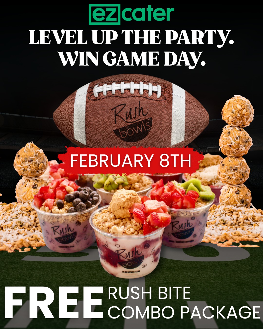Game day just got way more delicious 🏈🥣 
EZCater exclusive, February 8th only!