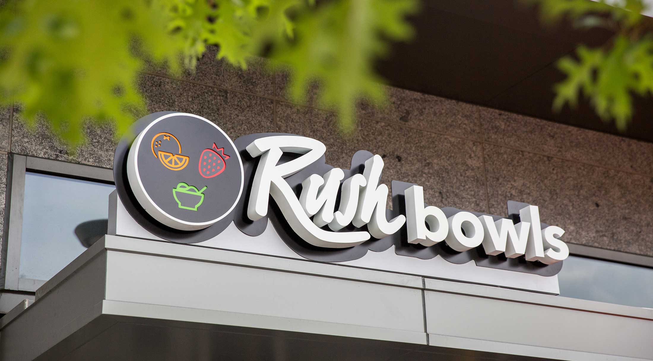 Rush Bowls store front.