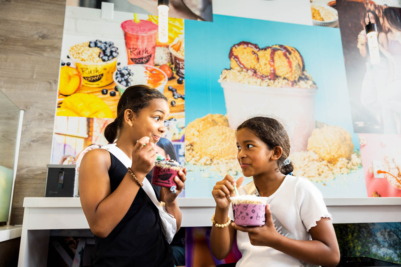 Enjoy our QSR franchise smoothie bowls with friends, family, or anyone else that you love!
