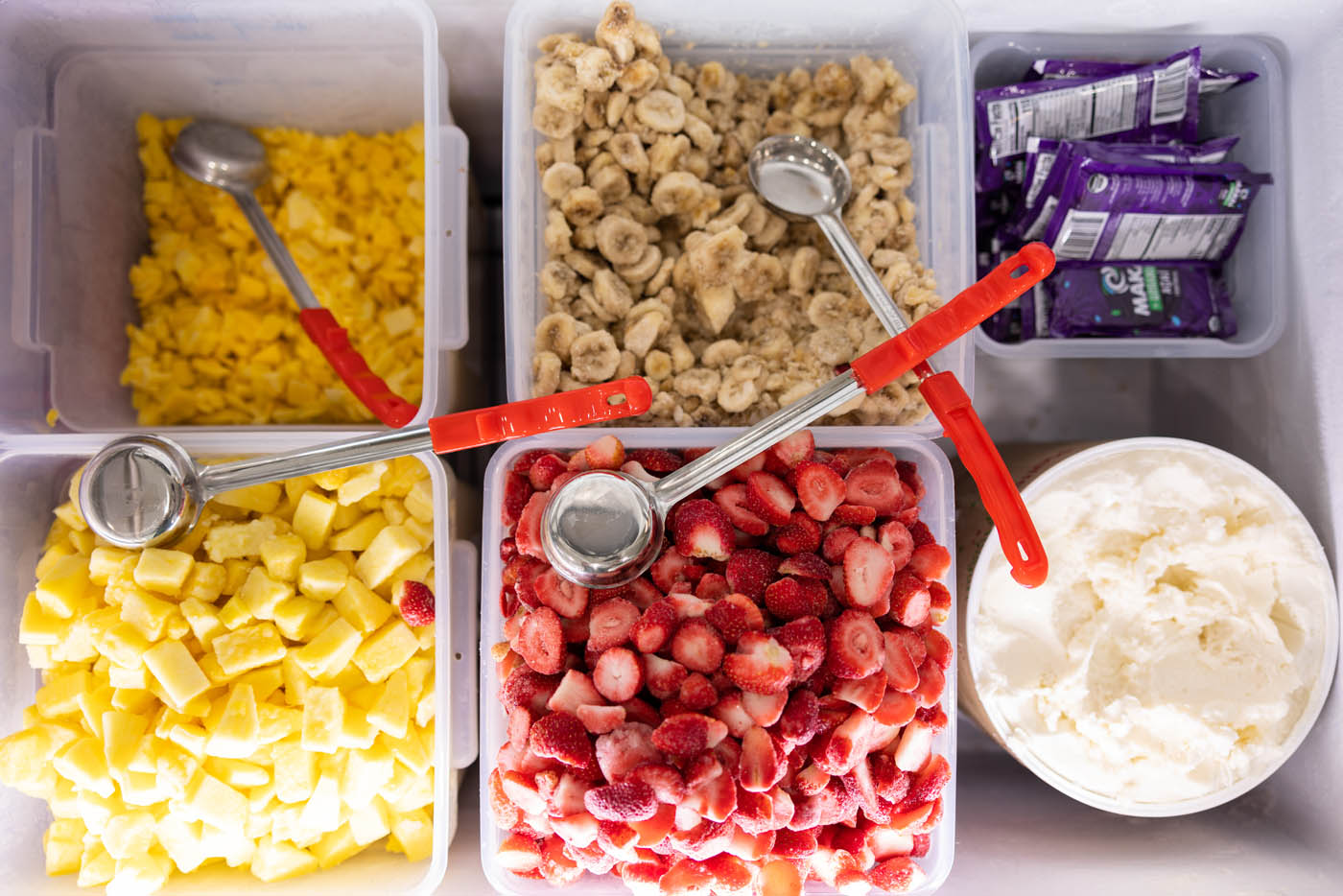 Strawberries, pineapple, bananas just look at all the amazing things you can put into your Rush Bowls meal!
