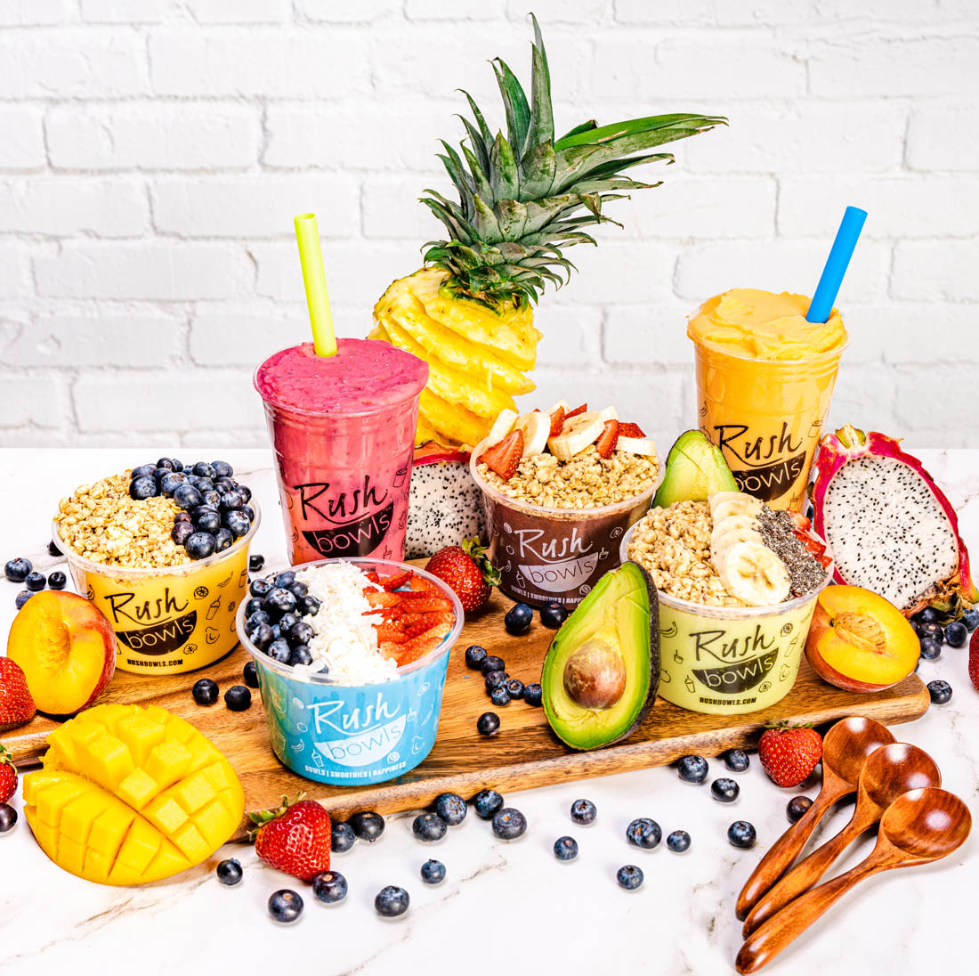 Our bowls are yummy and fresh and always attract a following - learn more about the benefits of self-employment with the Rush Bowls franchise.