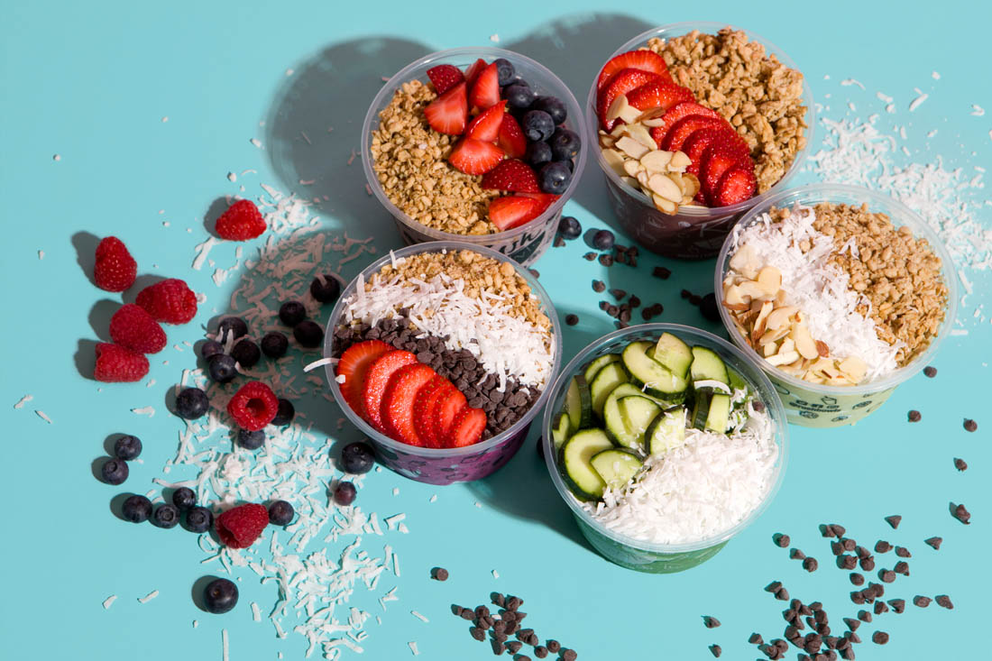 Rush Bowls acai bowls and healthy smoothies in Tucson, AZ made with natural sugars.