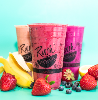 Rush Bowls smoothies bowls in Fishers are fully customizable.
