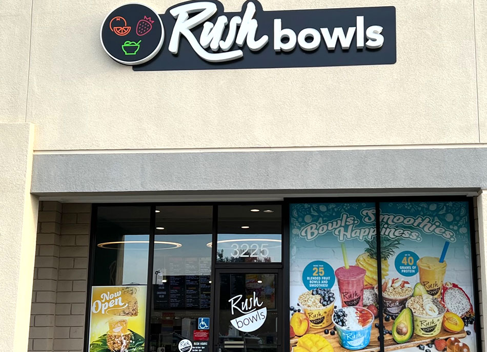 Rush Bowls store front.