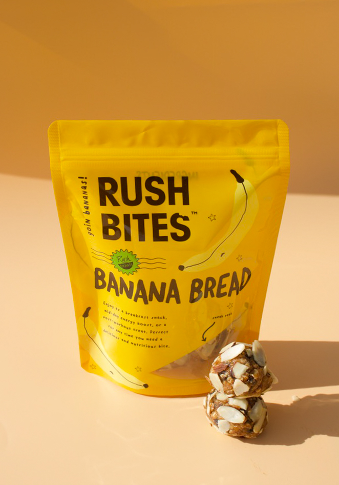 Our crunchy banana bits with peanut butter, honey and chocolate chips. 